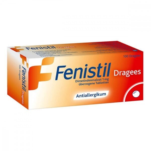 GlaxoSmithKline Fenistil 1 mg 30 is used for itching caused by eczema, childhood diseases (eg, chickenpox), insect bites, food and drug allergies, urticaria, sneezing and itching in the nose due to allergic rhinitis and allergic conjunctivitis (hay fever).