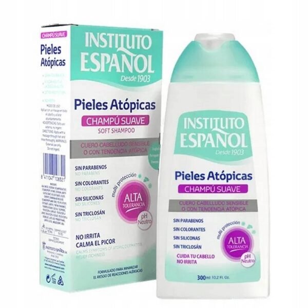 INSTITUTO ESPANOL ATOPIC for hair 300 ml protects the scalp and prevents flaking, relieves itching and inflammation.