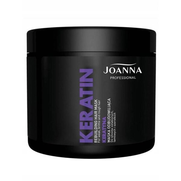 JOANNA REBUILDING WITH KERATIN 500 ml cleanses hair and scalp, makes hair stronger and full of life, has a pleasant aroma, restores hair structure.