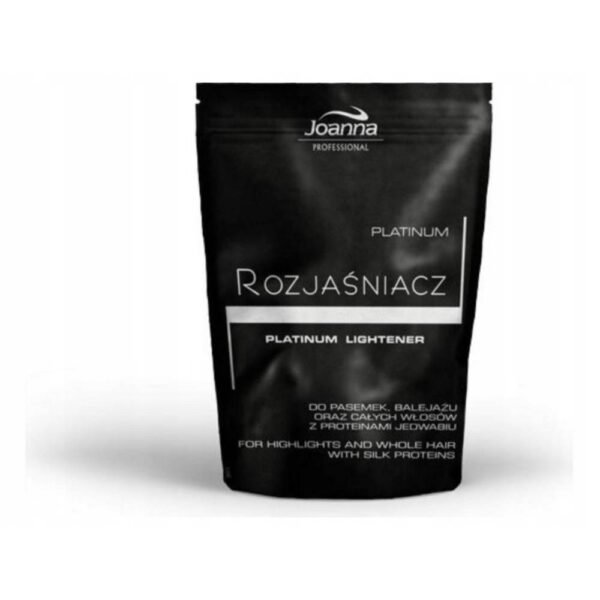 Joanna Professional Platinum hair lightener 450g hair is lightened up to 7 tones, shiny and pleasant to the touch, full of unique shine and radiance.