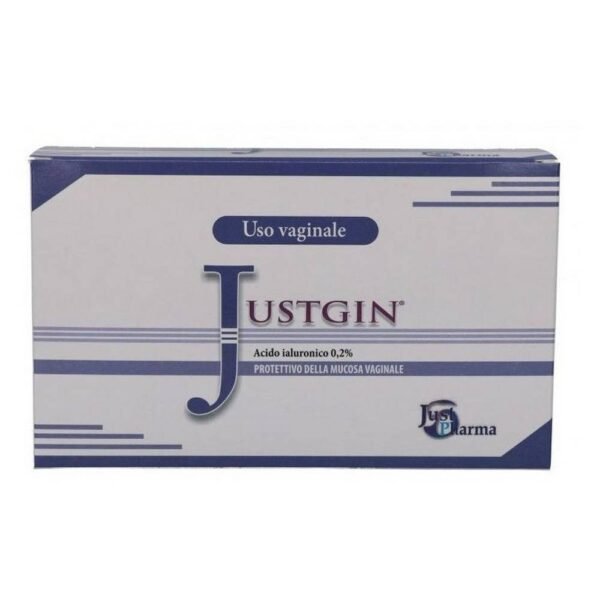 JUST PHARMA Justgin - Protección vaginal 4x30 ml contiene ácido hialurónico, un polisacárido ya presente en los tejidos del cuerpo humano que, gracias a sus propiedades filmógenas y protectoras, favorece el proceso natural de regeneración celular.