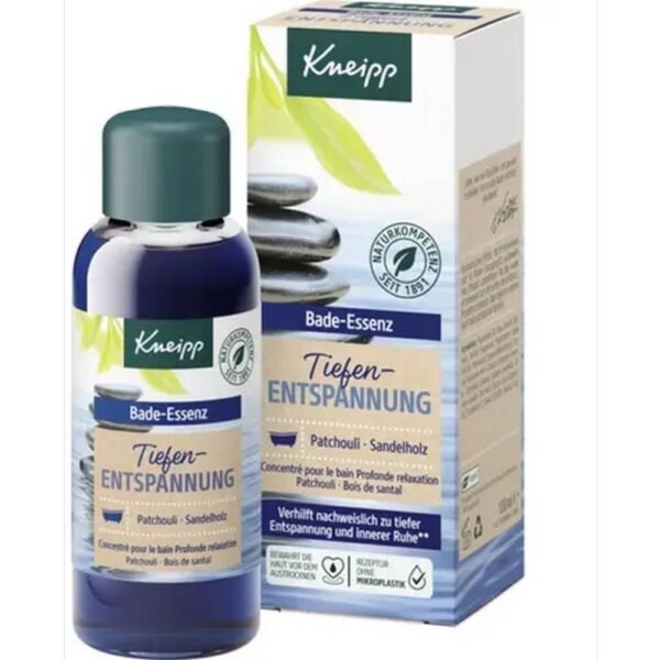 La Esencia de Baño Kneipp ® Relajación Profunda con aceite esencial natural de pachulí y valioso extracto de sándalo te lleva a una relajación profunda y permite que tu mente se calme**.