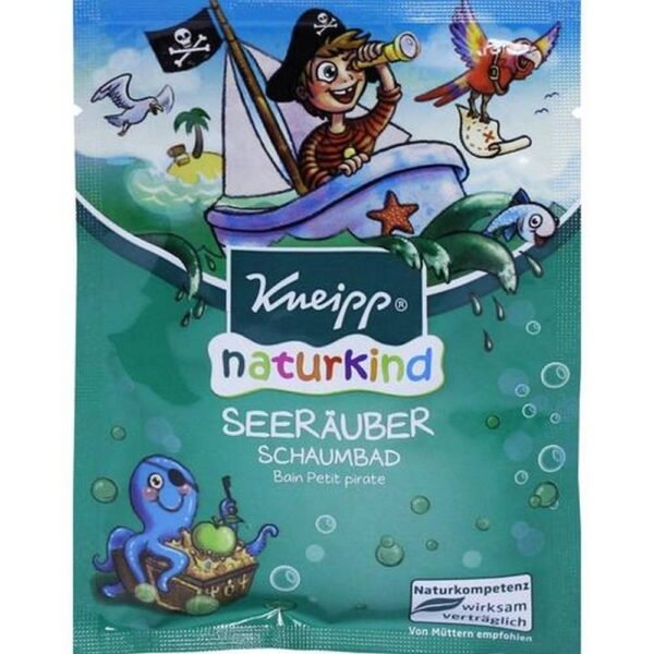 The green bubble bath with a fruity apple scent and huge mountains of foam sends little pirates on an adventure.
