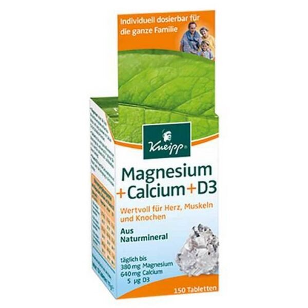 Kneipp Magnesio + Calcio + D3 contiene magnesio puro y calcio procedente de minerales naturales.