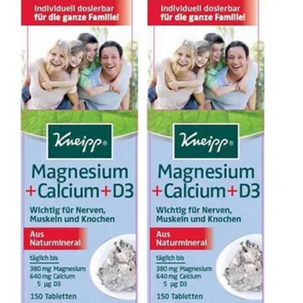 Kneipp Magnesio + Calcio + D3 contiene magnesio puro y calcio procedente de minerales naturales.