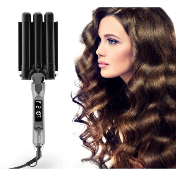 Krexus EX9104 Hair Waving Curler Crimping Iron Waves Curls bright and easy to help keep them shiny, естественные волны and и придать волосам объем, хорошо проводит teplo i to ensure a warm temperature, to control the temperature on selected parts.