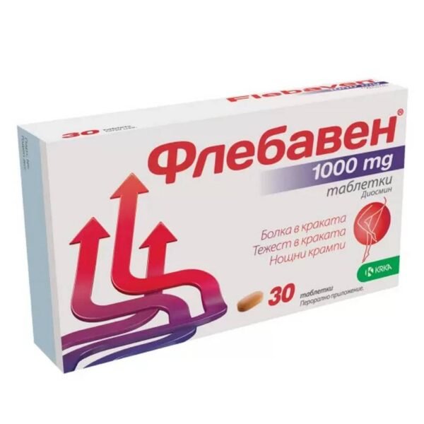 Improving venous circulation and reducing symptoms of venous insufficiency - KRKA Flebaven 1000 mg,