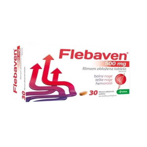 Mejora de la circulación venosa y reducción de los síntomas de insuficiencia venosa - KRKA Flebaven 500mg,