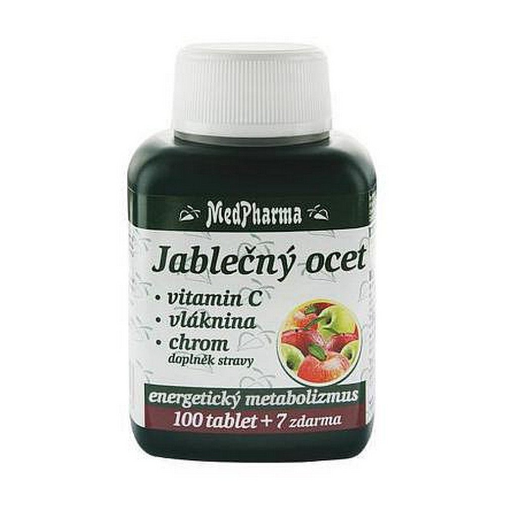 medpharma apple cider vinegarfibervitcchromium tbl107 Яблочный уксус Medpharma + клетчатка + витамин С + хром в 107 таблетках - это пищевая добавка, которая сочетает в себе яблочный уксус, клетчатку, витамин С и хром для поддержания пищеварения, обмена веществ и баланса сахара в крови. Она предназначена для снижения веса и укрепления здоровья в целом.