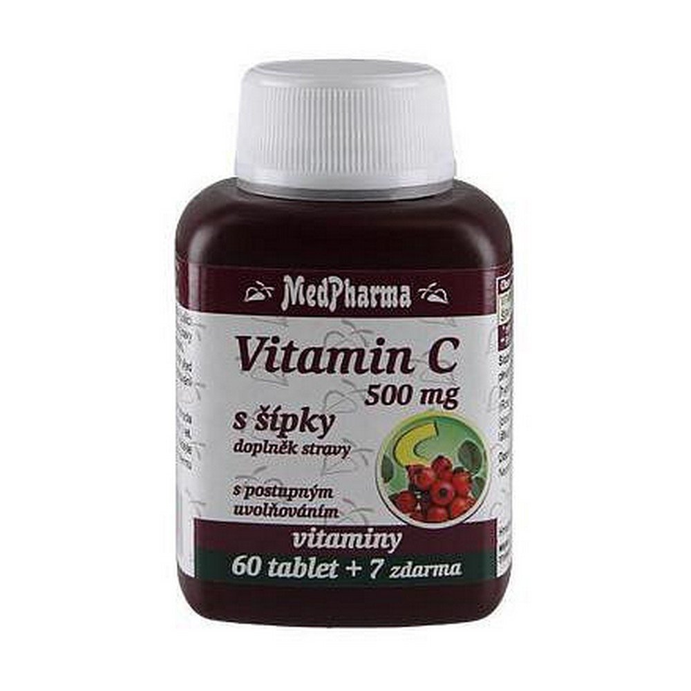 medpharma vitamin c 500mg with rose hips tbl67 prodaccount Medpharma Витамин С, 500 мг, с шиповником, табл. 67, Пр-во Medpharma. "Аккаунт" – пищевая добавка, содержащая 500 мг витамина С в одной таблетке, обогащенная шиповником для улучшения усвоения и антиоксидантных свойств. Поддерживает иммунную функцию и общее состояние здоровья.
