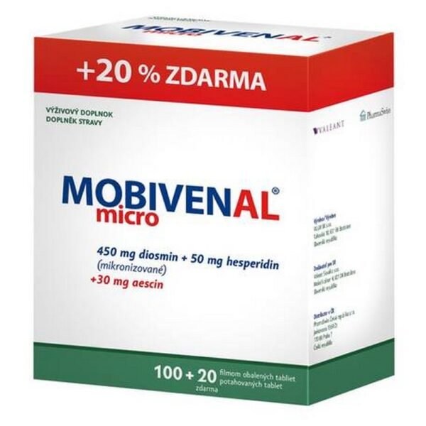MOBIVENAL Micro is a dietary supplement designed to support vein health and improve circulation. It typically contains ingredients like diosmin and hesperidin, which are known to help reduce symptoms of venous insufficiency and promote vascular health.