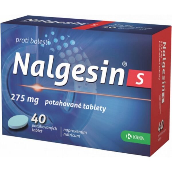 Nalgesin S 275 mg comprimés pelliculés 40x1 II est un anti-inflammatoire non stéroïdien (AINS) contenant du naproxène comme ingrédient actif. Il est utilisé pour soulager la douleur et l'inflammation associées à des affections telles que les maux de tête, les douleurs musculaires, les maux de dents, l'arthrite et les crampes menstruelles.
