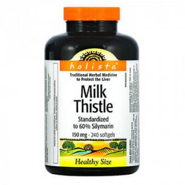 Apoyo para la función hepática – NATURAL FACTORS MILK THISTLE (WHITE THORN) 60% Silymarin softgel caps. 150mg,