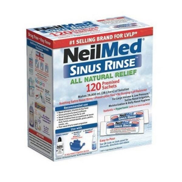 Effectively cleanses the nasal passages from pollutants — NeilMed Sinus Rinse Refill sachets,
