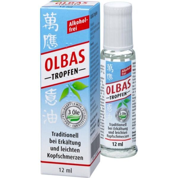 Deutsche Olbas 12ml, est un remède naturel utilisé pour soulager les symptômes du rhume, de la congestion nasale et des infections des voies respiratoires supérieures.
