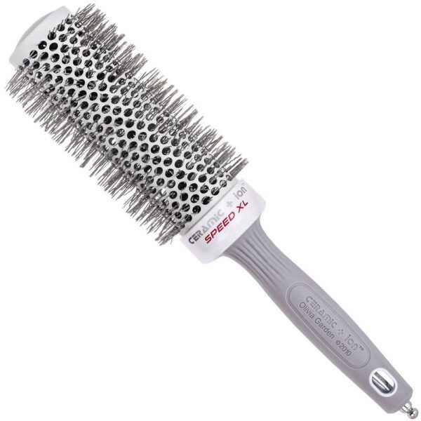 Olivia Garden Ceramic Ion Speed ​​​​XL T45 hairbrush reduces static electricity in hair, ensures the cuticle is closed and smoothed, hair does not get tangled and does not get torn out.