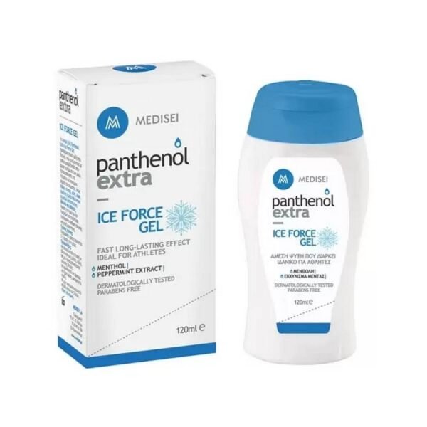 Provides a cooling effect and fast relief – Panthenol Extra Ice Force Gel.