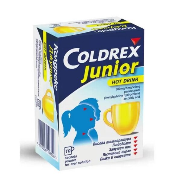 Aggravation of cold and flu symptoms in children - Perrigo Coldrex Junior Sachets,