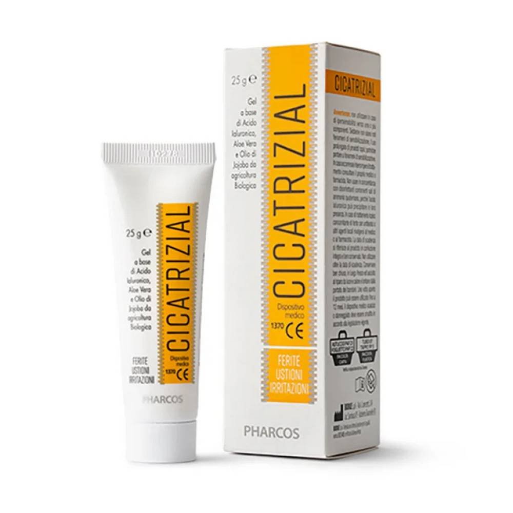 pharcos cicatrizial 25 g PHARCOS Cicatrizial 25 g - para heridas, quemaduras e irritaciones protege la herida que ha dañado la dermis, creando un ambiente óptimo para los procesos de recuperación y protegiendo simultáneamente esta zona de agentes externos de naturaleza física (rozaduras) y bacteriana.