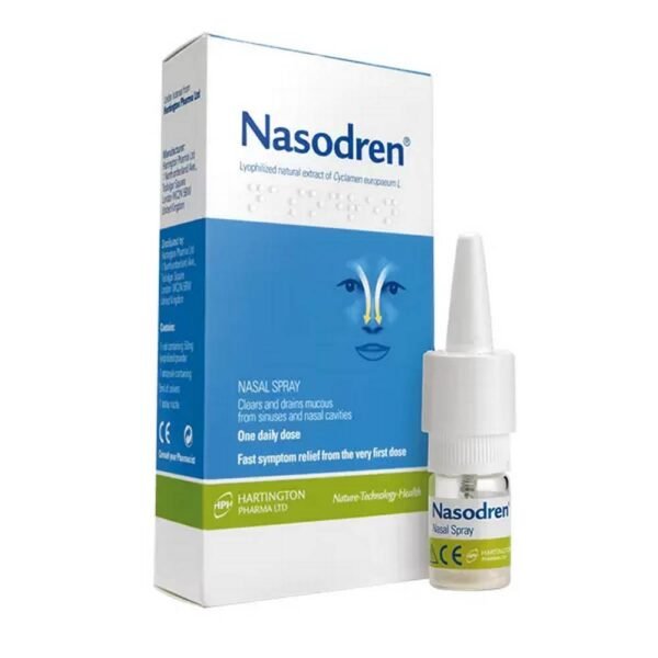 Cleanses the nasal passages — PharmaQ Nasodren nasal spray,