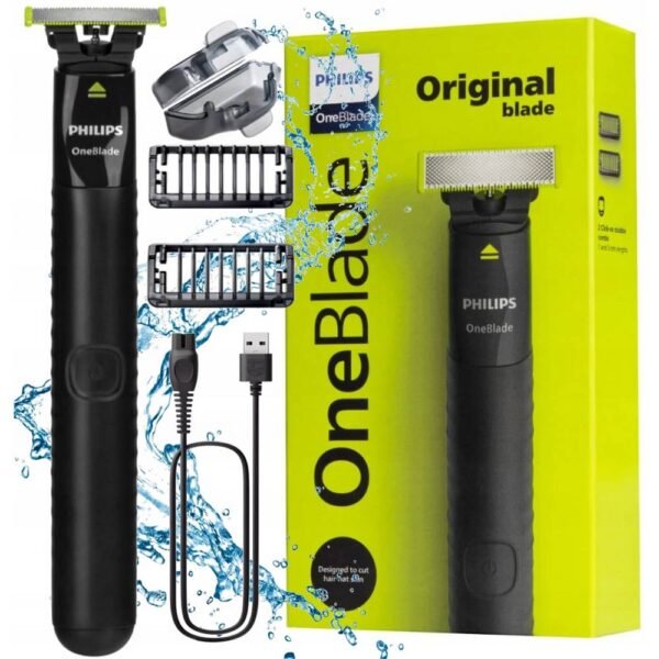 PHILIPS ONEBLADE BEARD TRIMMER BODY BEARD SHAVING designed for men who grow a beard, allows you to trim, shape and shave any length of beard, fast-moving blade (200 movements per second) with double protection system.