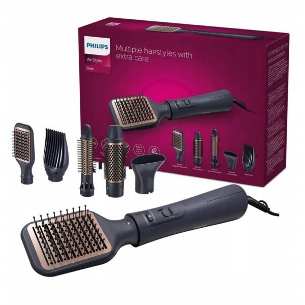 Philips 5000 series BHA530/00 Hair curler/dryer 5 attachments for straightening, adding volume and creating waves, technology of uniform heat distribution, advanced ionization.