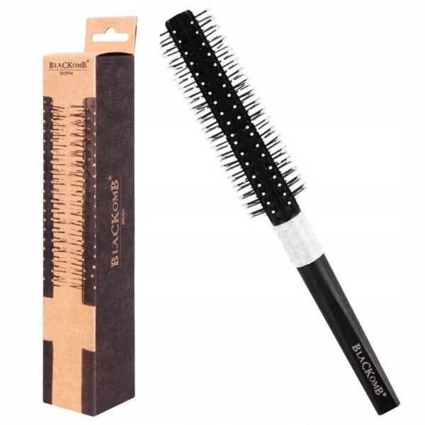 Poniks HAIR STYLING BRUSH ROUND MEN'S QUIFF ROLLER contour shape allows you to create volume at the roots of the hair, and flexible bristles smooth and shape each strand.