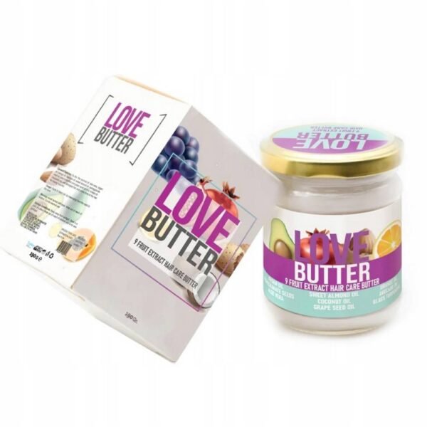 Rc Cosmetic Olejek do pielęgnacji włosów Love Butter 190 ml fortalece el cabello y lo hace sano y elástico, para el cabello rizado, mejora la circulación sanguínea de la piel haciendo que el cabello sea más grueso.