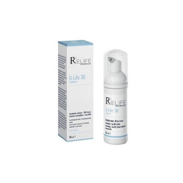 RELIFE U-Life 30 Ecofoam 50 ml mousse hydratante pour peaux très sèches avec 30% d'urée, donne à la peau douceur et aspect lisse.