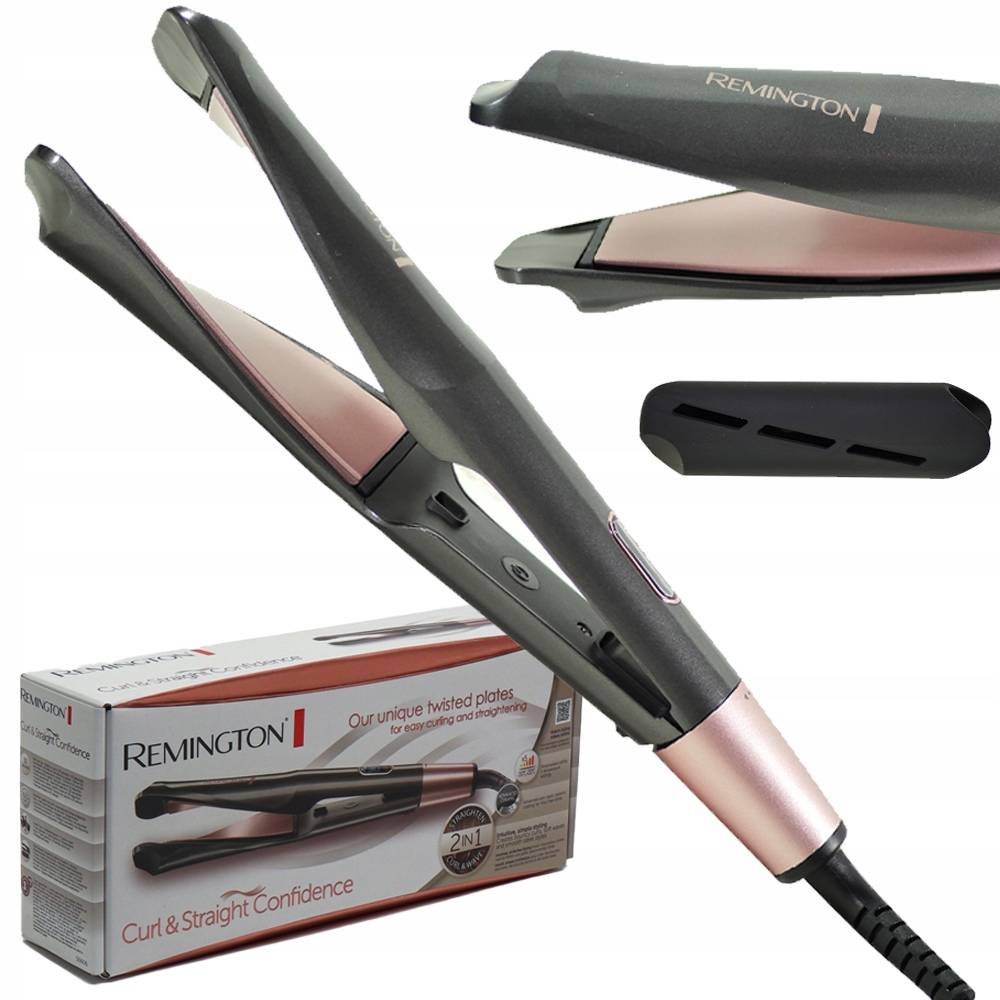 remington s6606 curl and straight confidence 2w1 REMINGTON S6606 Curl & Straight Confidence 2in1 no necesita dos dispositivos separados para crear su peinado, las placas rizadas le permiten crear rizos y ondas fácilmente, pantalla digital para un control completo de la temperatura.