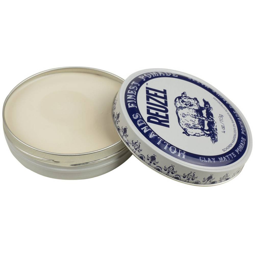 reuzel matte clay pomade matowa glinka 113 g Reuzel Matte Clay Pomade matte clay 113 g created for owners of not very long hair, has a strong fixation, thanks to which it is able to tame even the most unruly hair.