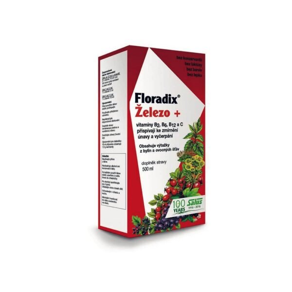 Salus Floradix is a liquid dietary supplement designed to support iron levels and combat iron deficiency. It contains a blend of herbal extracts, iron, and other vitamins to help boost energy and promote overall well-being.