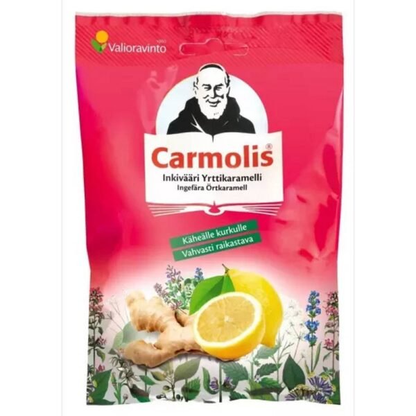 Relieving cough and throat irritation – Schmidgall Carmolis Ginger & Herbs Candies,