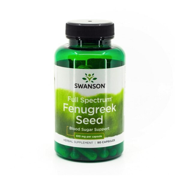 A dietary supplement containing 610mg of fenugreek extract, known for supporting healthy lactation, digestion, and overall well-being. It is often used to promote milk production in breastfeeding mothers and aid in managing blood sugar levels.