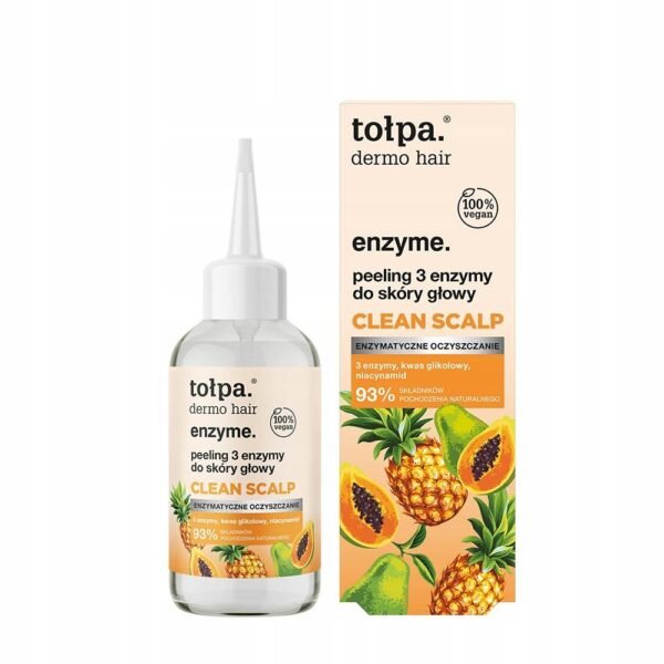 TOŁPA Enzymatic peeling 3 enzymes for the scalp CLEAN SCALP 100 ml for maximum skin cleansing загрязнений, сроговевшего epidermis, broken hair openings follicles, soothes and soothes your hair.