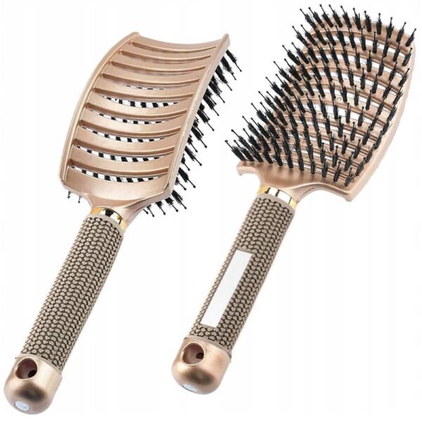 ULTRANOVA PROFILED BOAR BRISTLE hairbrush no. Szw3 the brush surface is wide and curved enough to properly adapt to the anatomical shape of the head, combing the hair is quick and gentle.