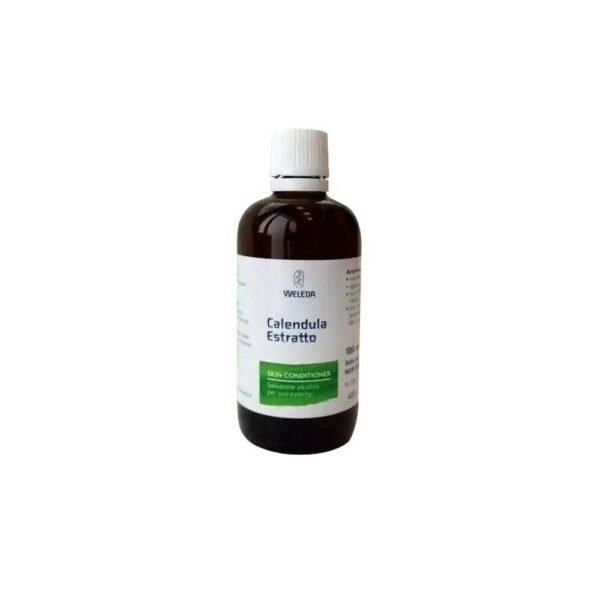 WELEDA Calendula Extract 100 ml for external use, promotes re-epithelialization and helps restore skin balance.