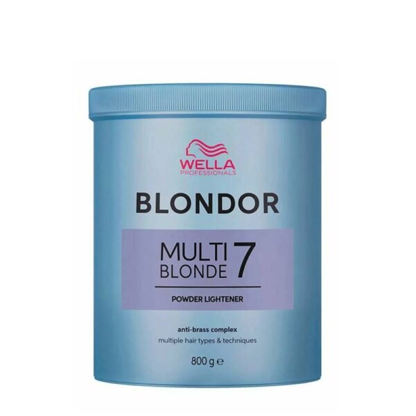 WELLA Blondor Multi Blonde Lightener 800g is ideal for all bleaching techniques, does not leave yellow tones, lightens up to 7 tones.