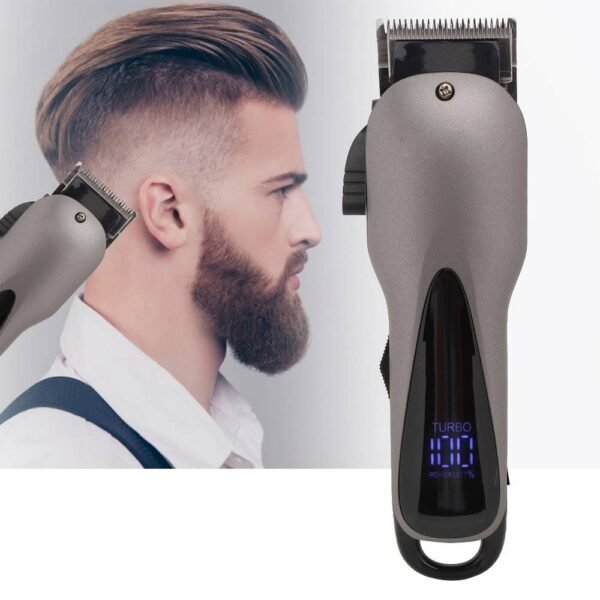 Ymiko SHINON LED Adjustable Hair Clipper special for oily hair, round cutting head, high hardness carbon steel knife head, wear resistance, streamlined comfortable handle.